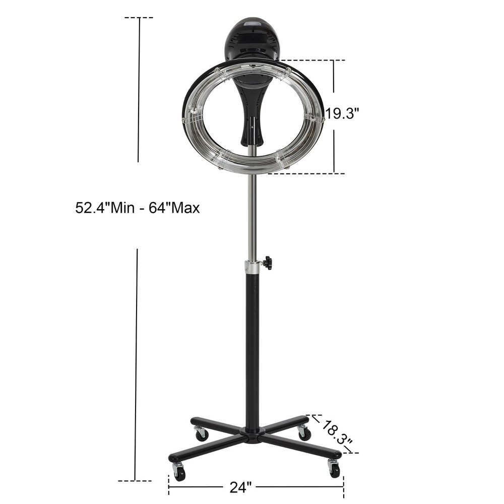 Orbiting Hair Dryer Processor with Adjustable Height & Smart Control Panel