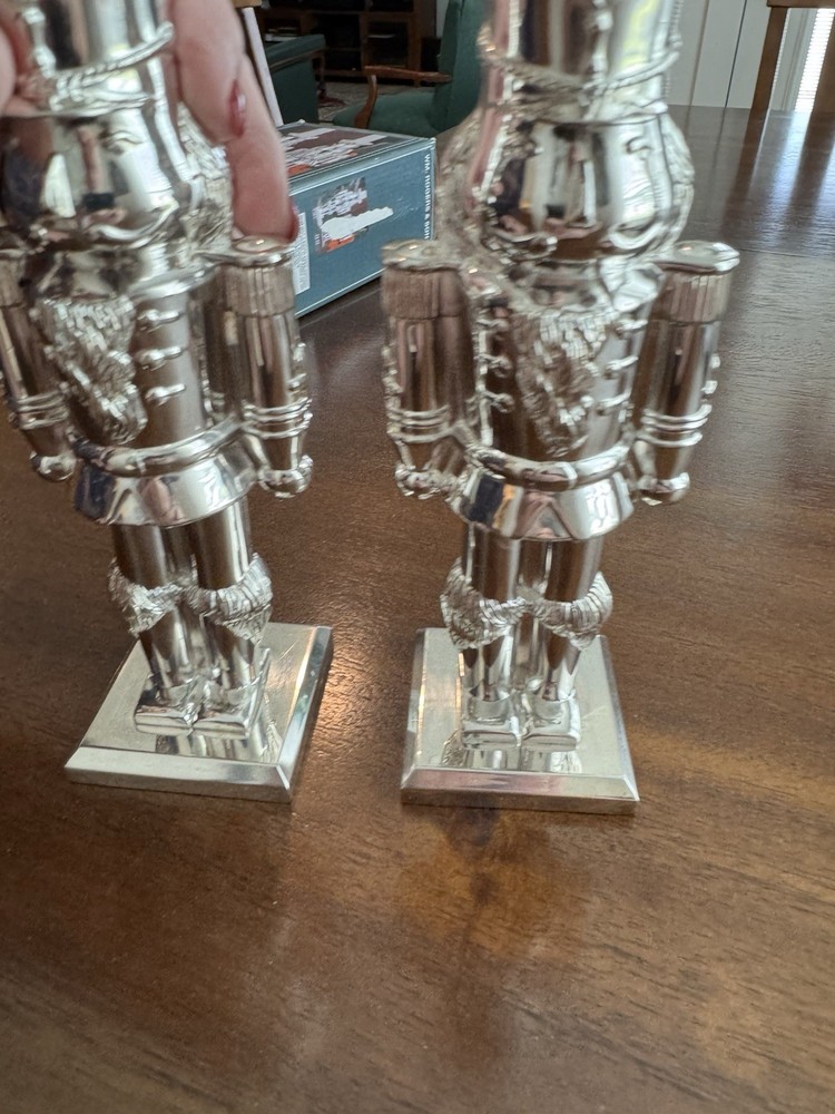 WM Rogers & Sond Silver Co. Nutcracker Candlesticks