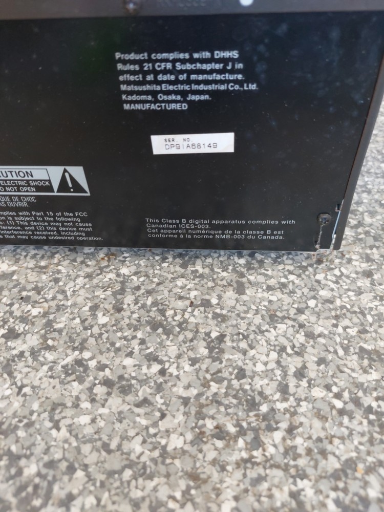 Technics SL-PD8 5-Disc CD Player Changer No Remote