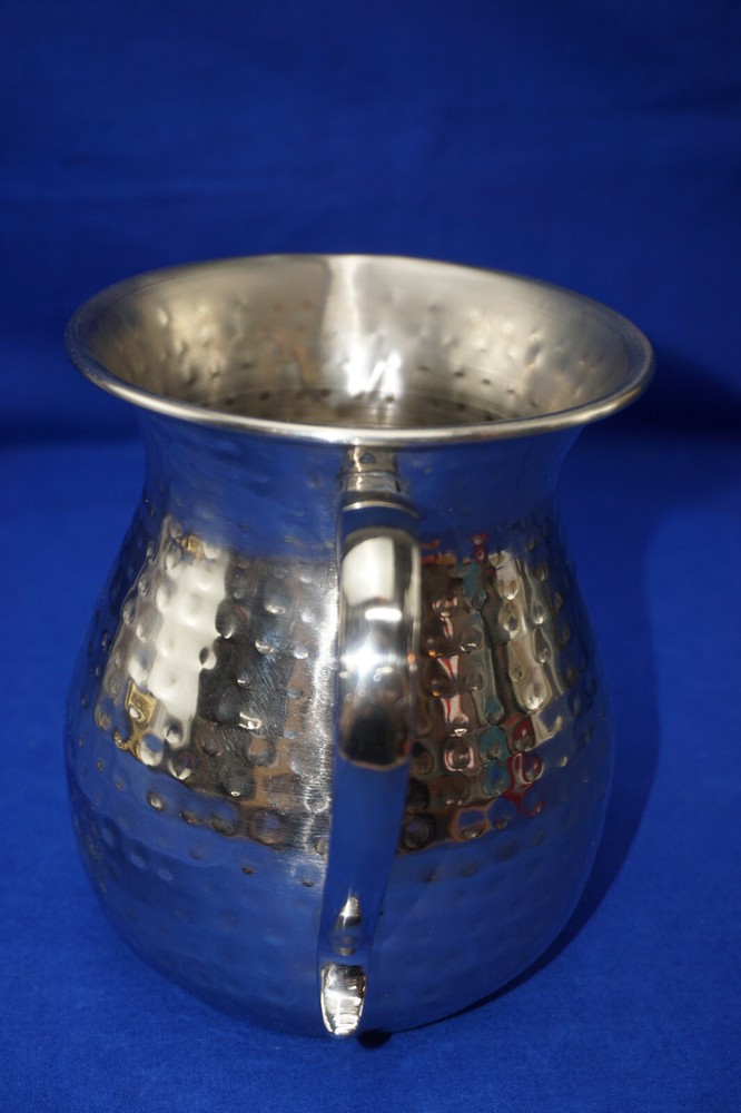 Hammered Silver Metal Pitcher, 6" (S22)