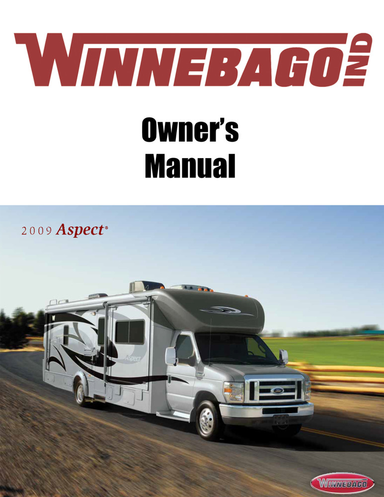 2009 Winnebago Aspect Home Owners Operation Manual User Guide Coil Bound