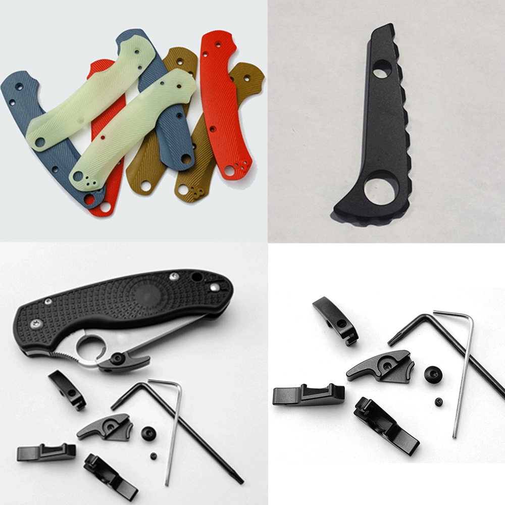 G10 Scales Back Spacer Open Hook Screws Fitting Fit For Spyderco Paramilitary 2