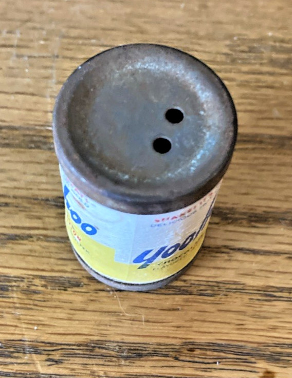 Yoo~Hoo Miniature Salt Shaker Tin Can