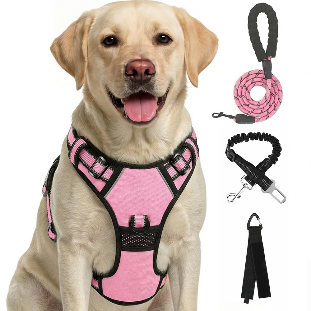 Dog Harness | No Pull Dog Harness | Reflective Oxford | Padded Handle | 4 Adj...