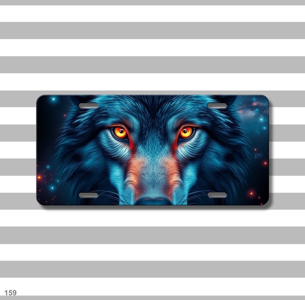 Striking Wolf License Plate Customizable Decorative Plate Anniversary Gift