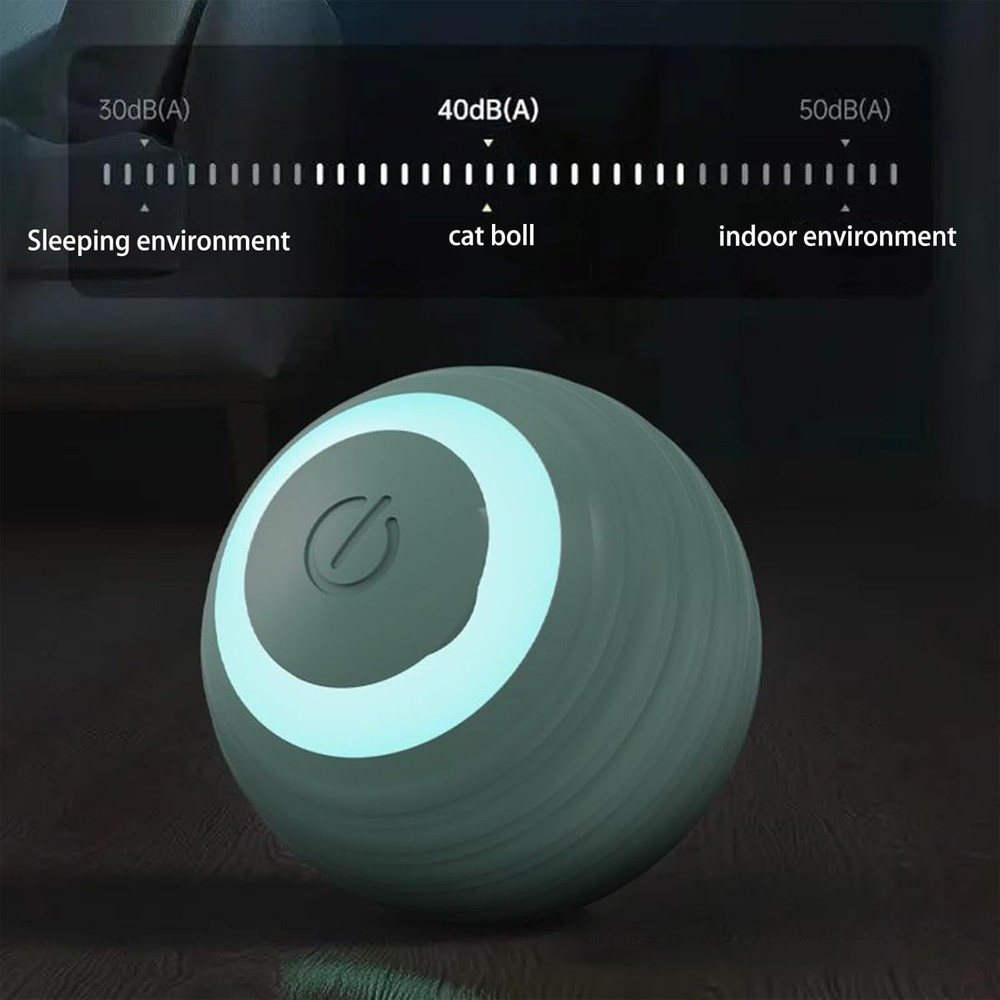 Trumoon Interactive Cat Toy, Automatic 360 Self-Rotating Rolling Ball for Indoor