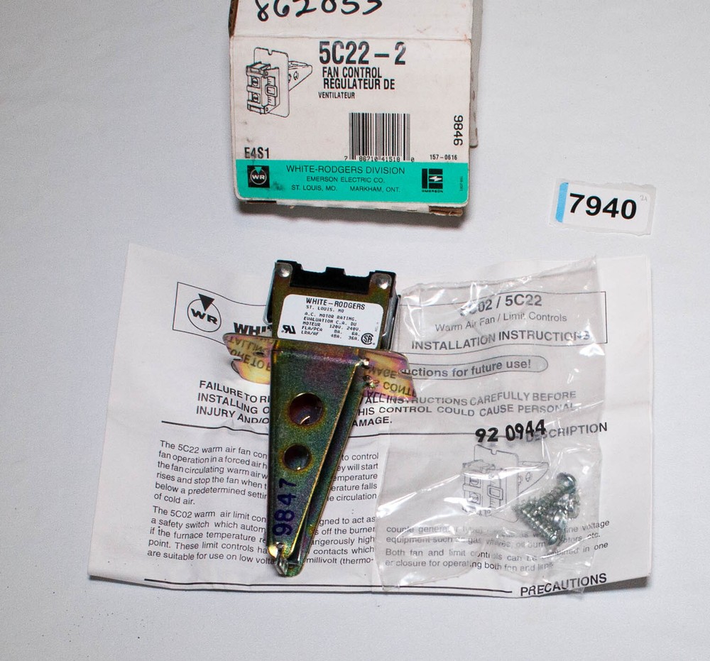 White Rodgers 5C22-2 Fan Control