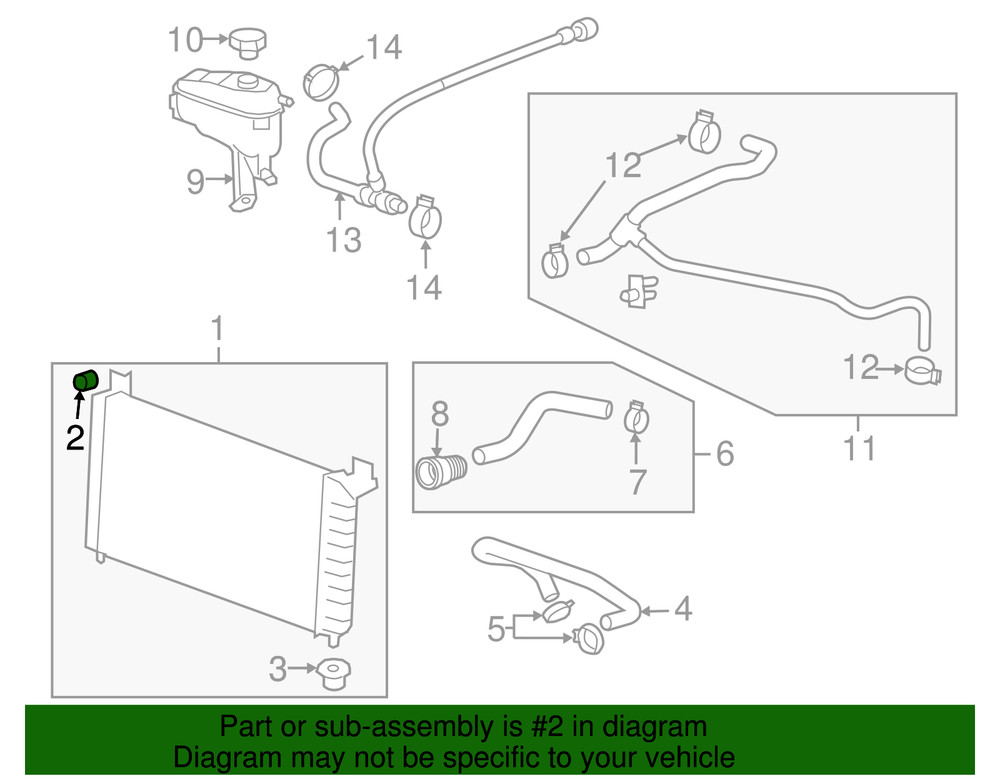 Genuine GM Radiator Insulator 89019152
