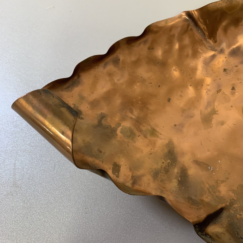 Gregorian Hammered Copper Serving Plate