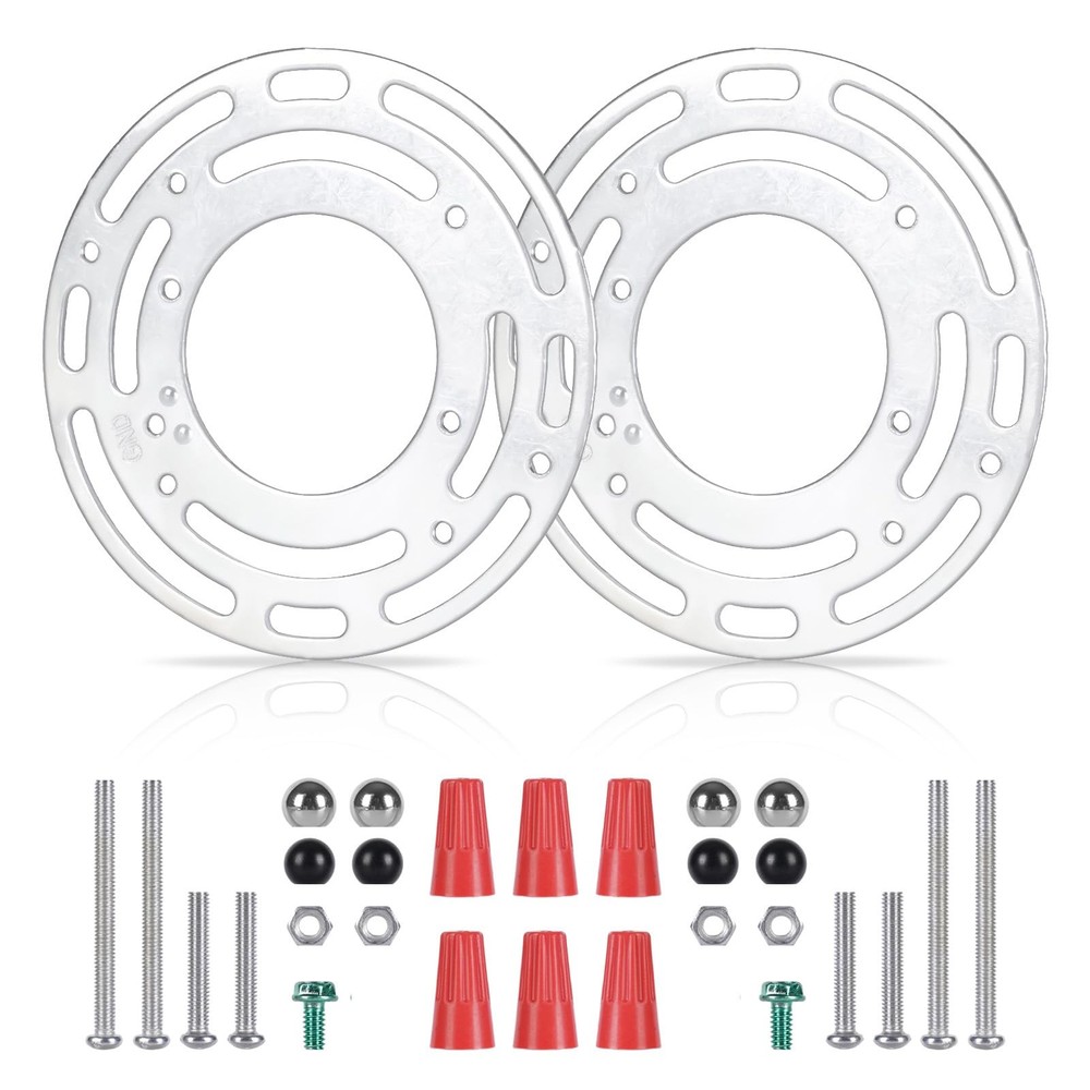 Teemyaa 2 Pack Light Fixture Mounting Brackets, Ceiling Light Mounting Plate,...