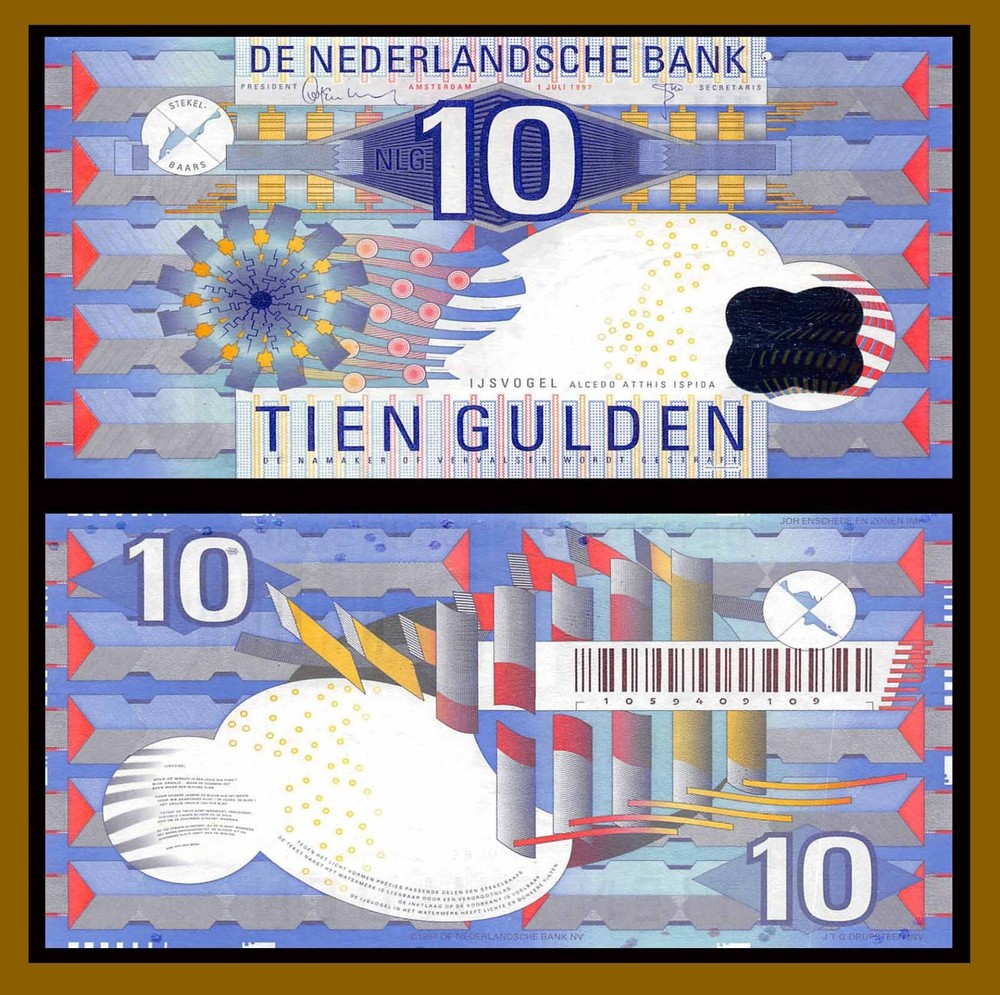 Netherlands 10 Gulden, 1997 P-99 Unc