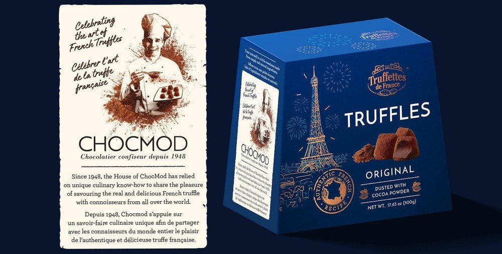 Chocmod Natural Truffles, Plain, 1000-Gram Boxes (Pack of 2)