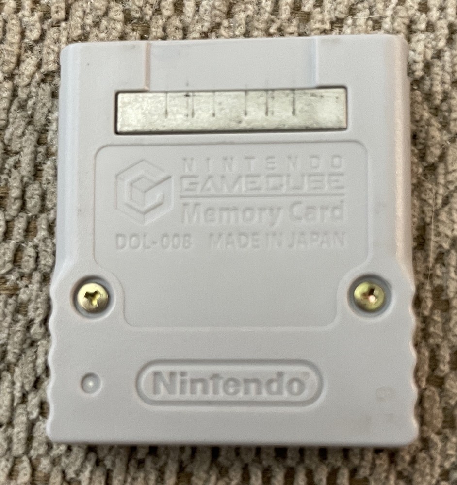 OEM Nintendo GameCube Grey Memory Card DOL-008