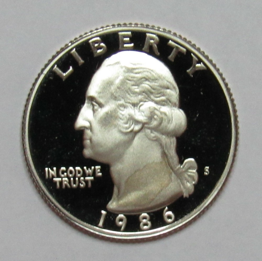1986 S Proof Washington Quarter