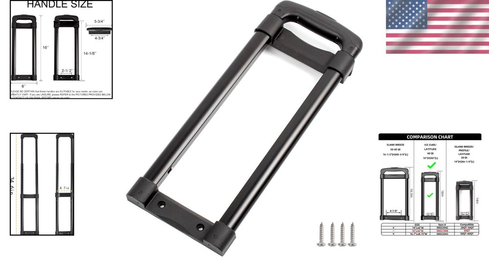 Replacement Telescopic Handle for 60 Qt Coolers