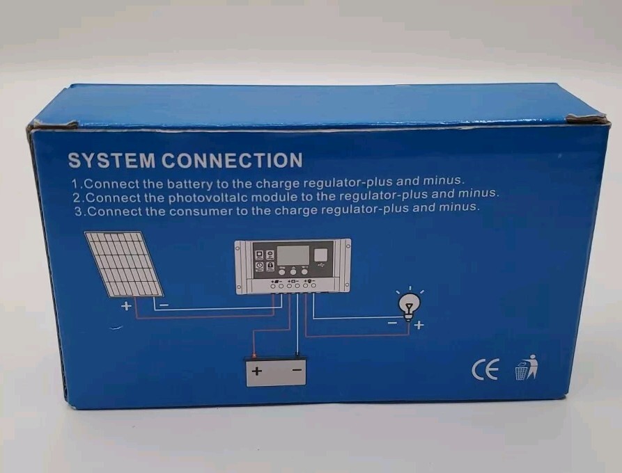 30A Solar Panel Charge Controller 12/24V Auto LCD Display Dual USB (US Seller)