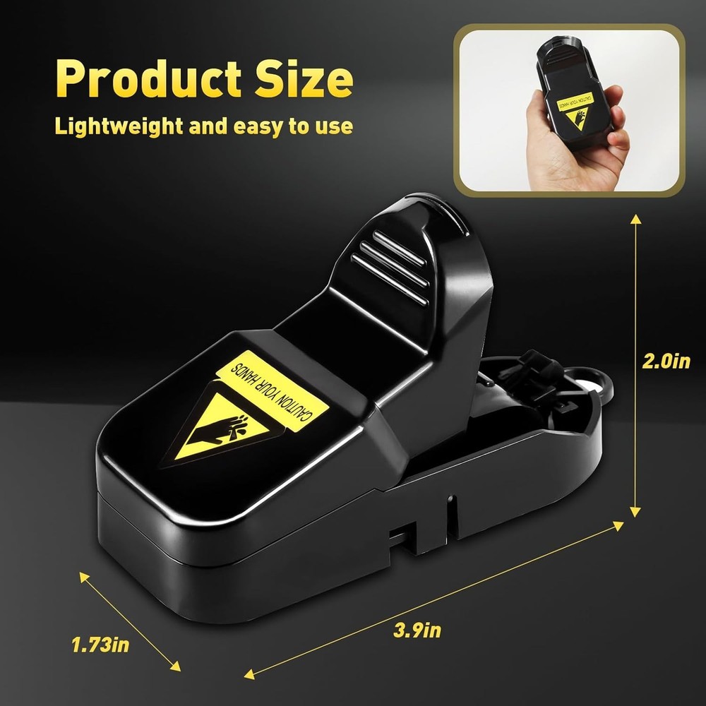 Durable ABS Mouse Traps - 12 Quick-Set Traps for Effective Home Pest Control