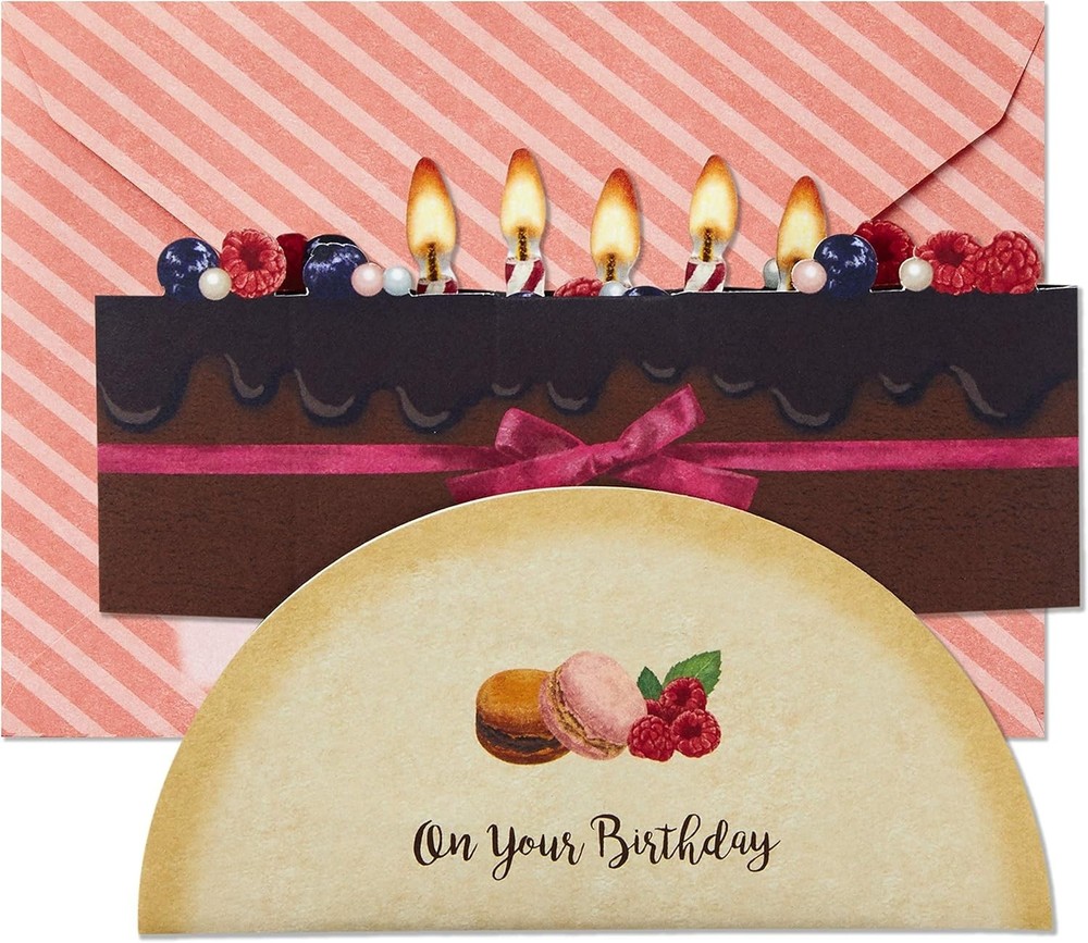 Pop Up Birthday Card Chocolate Cake