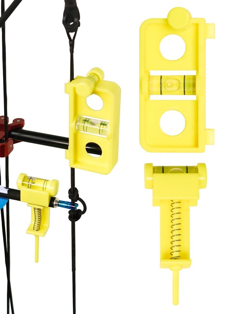 THREE ARCHERS Archery Bow Tuning and Mounting String Level Combo Kit Yellow