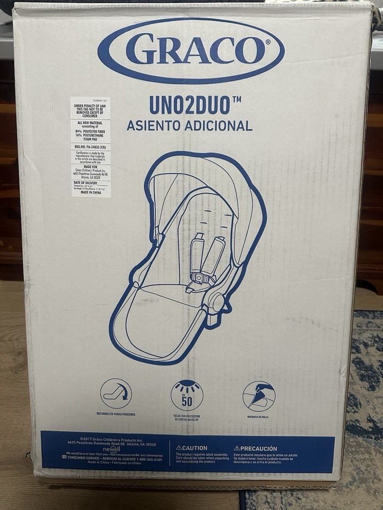 Graco Uno2Duo Stroller Second Seat – Ellington Grey