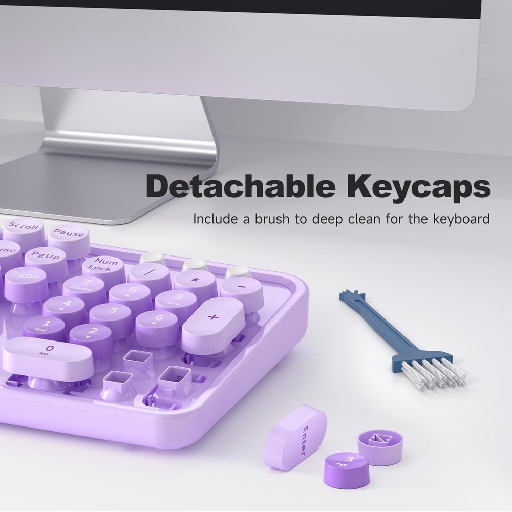 Large Print Keyboard, USB Wired Computer Keyboard, Full Size Keyboard with Nu...