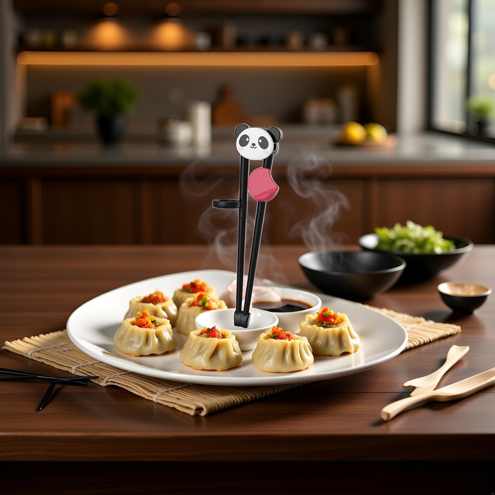 Black Training Chop-sticks, Training Chop-sticks Comfortable Grip Chewable Ca...