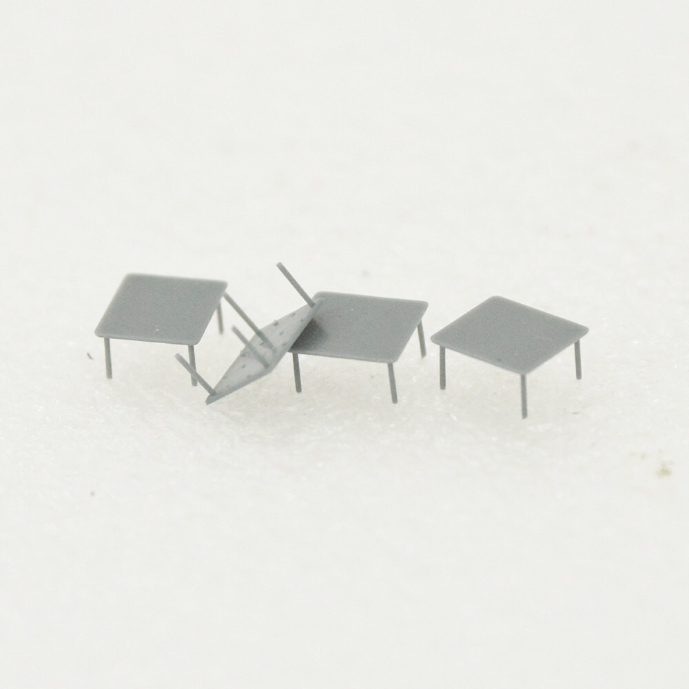 SSMODEL 1:72 Square Tea Coffee Table Low Table 4pcs