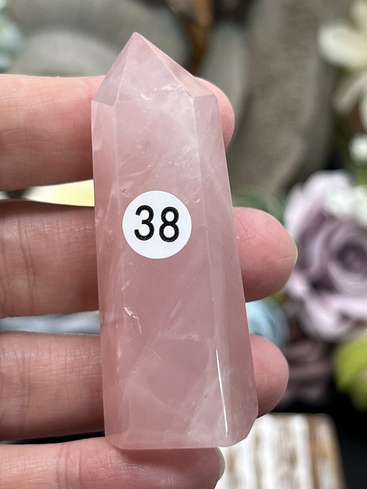 Natural Rose Quartz Points Amazing pinks Free ship & Gift