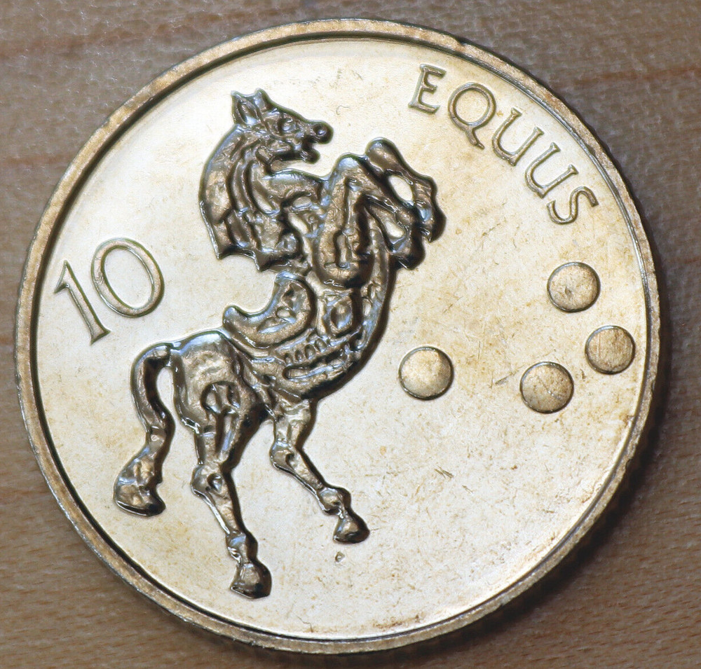 2002 Slovenia 10 Tolarjev Horse Unc.
