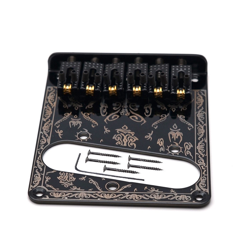 6 String Saddle Volume Control Electric Guitar Bridge Plate For Fender Tele