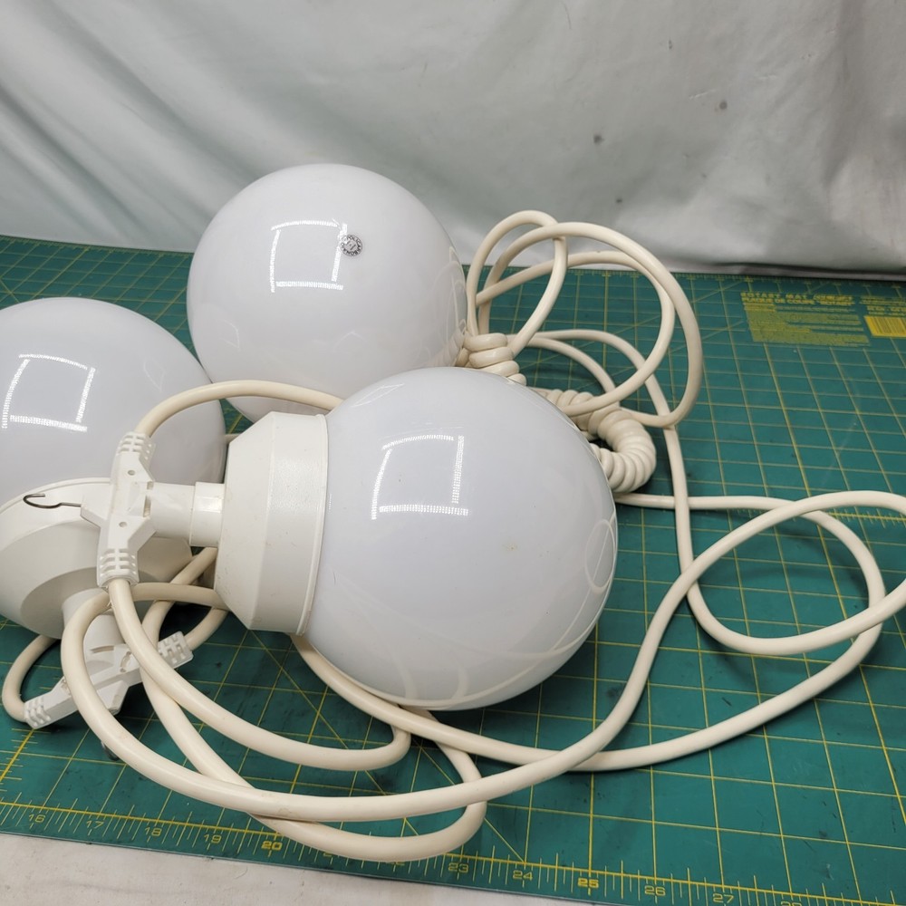 Round Globe Ball Patio Camping Party 3 Light String White