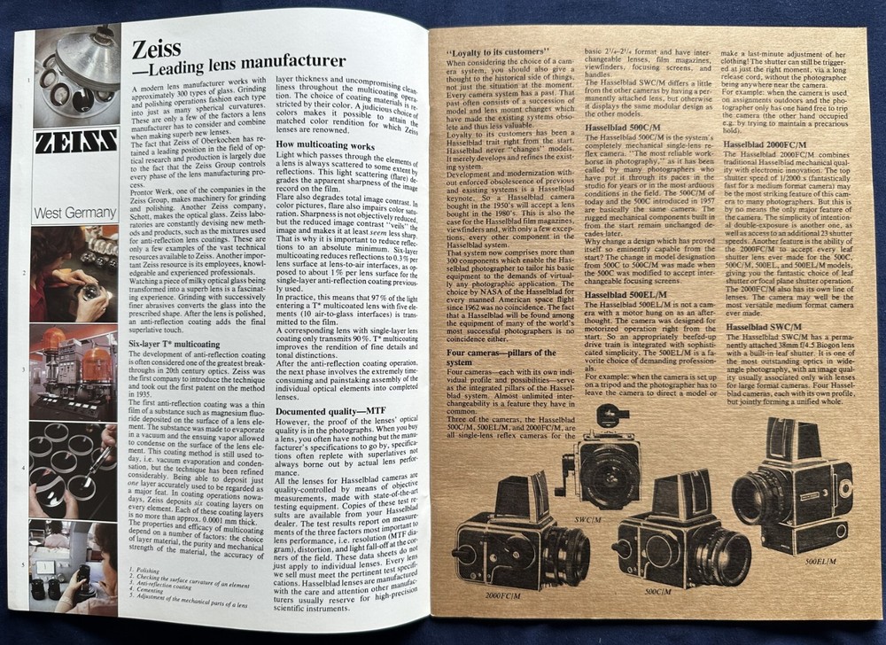 Hasselblad Lenses sales brochure