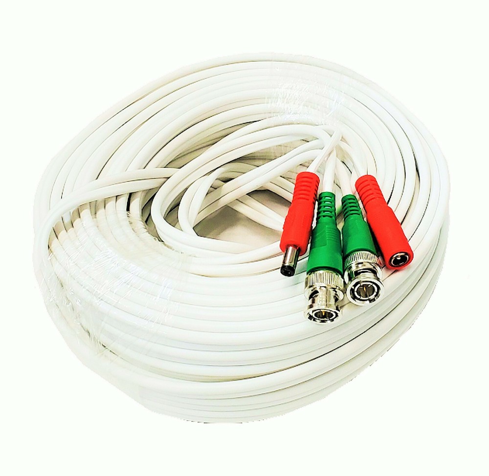 *4 PACK PREMIUM 100Ft. BNC EXTENSION CABLES FOR SWANN HD SYSTEMS White