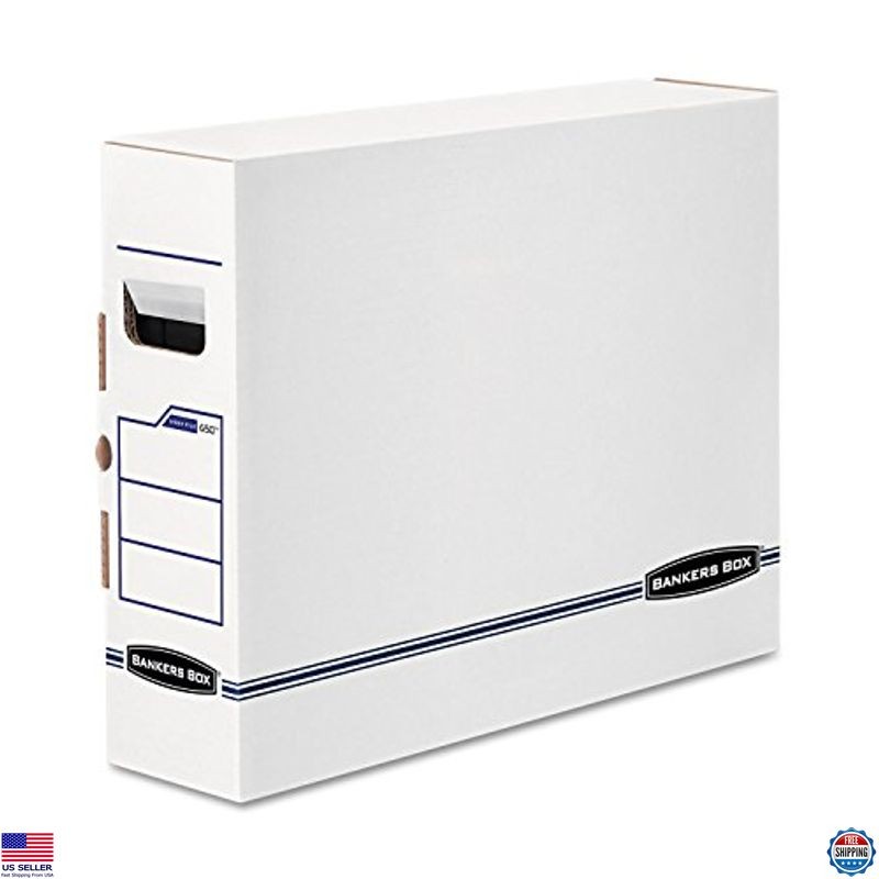 Bankers Box X-RAY 12-Pack File Storage Boxes - Basic-Duty, Secure Tab Lock,