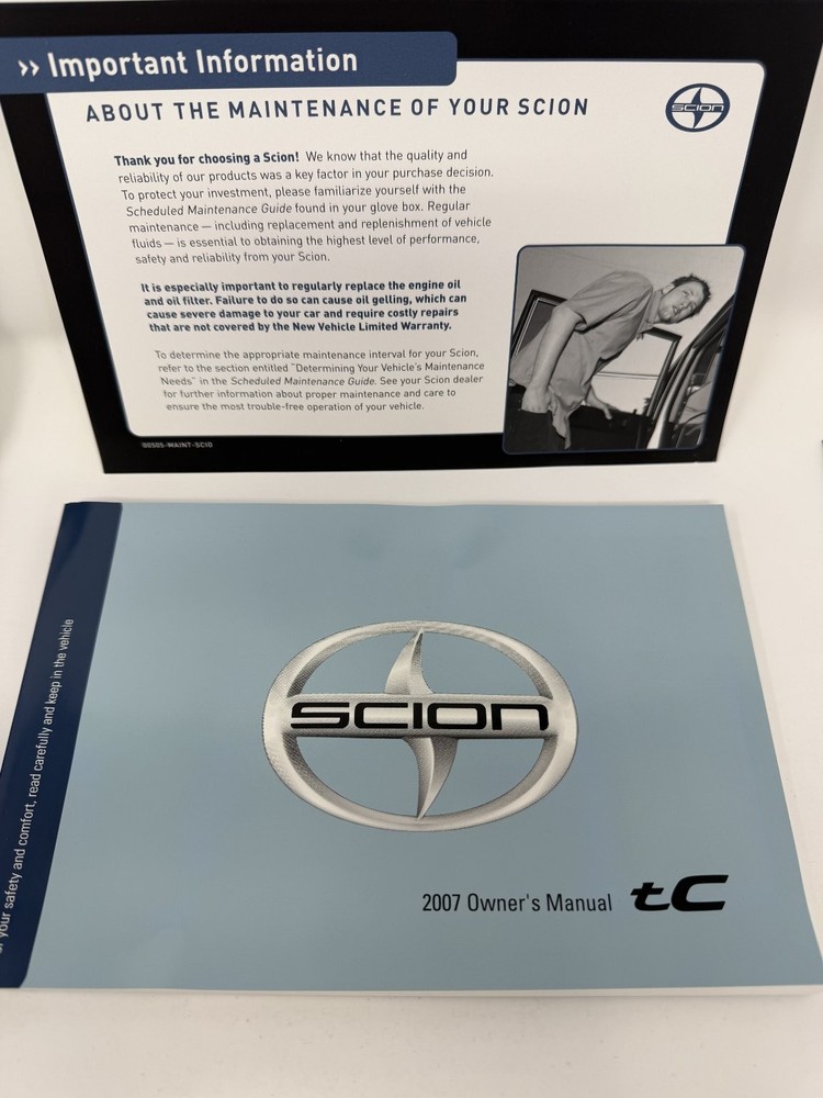 2007 Scion tC Owners Manual OEM Complete Set With First Aid