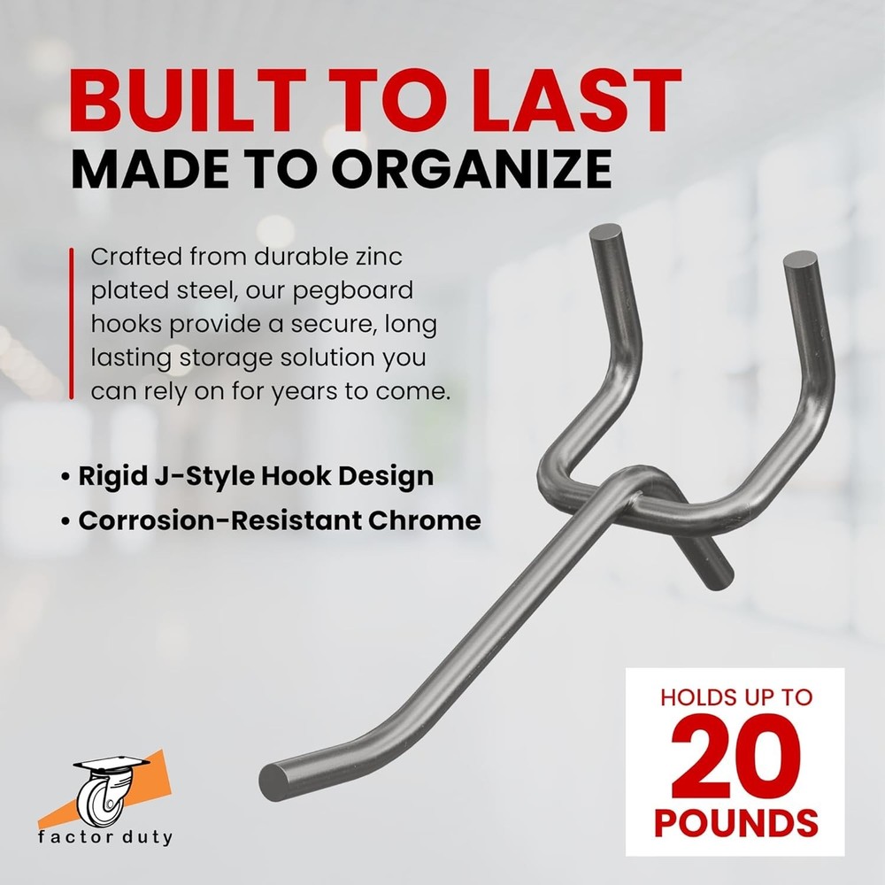 High Quality 2" Pegboard Shelving Hooks 100 Pack