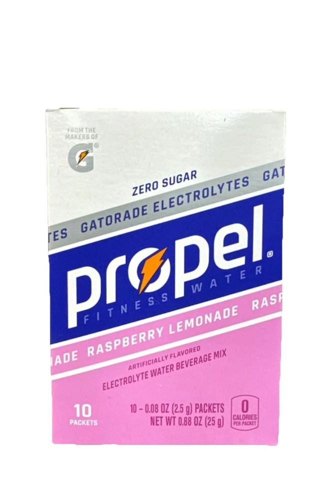 3 Boxes Propel Flavored Water Powder Mix Raspberry Lemonade 30 Servings