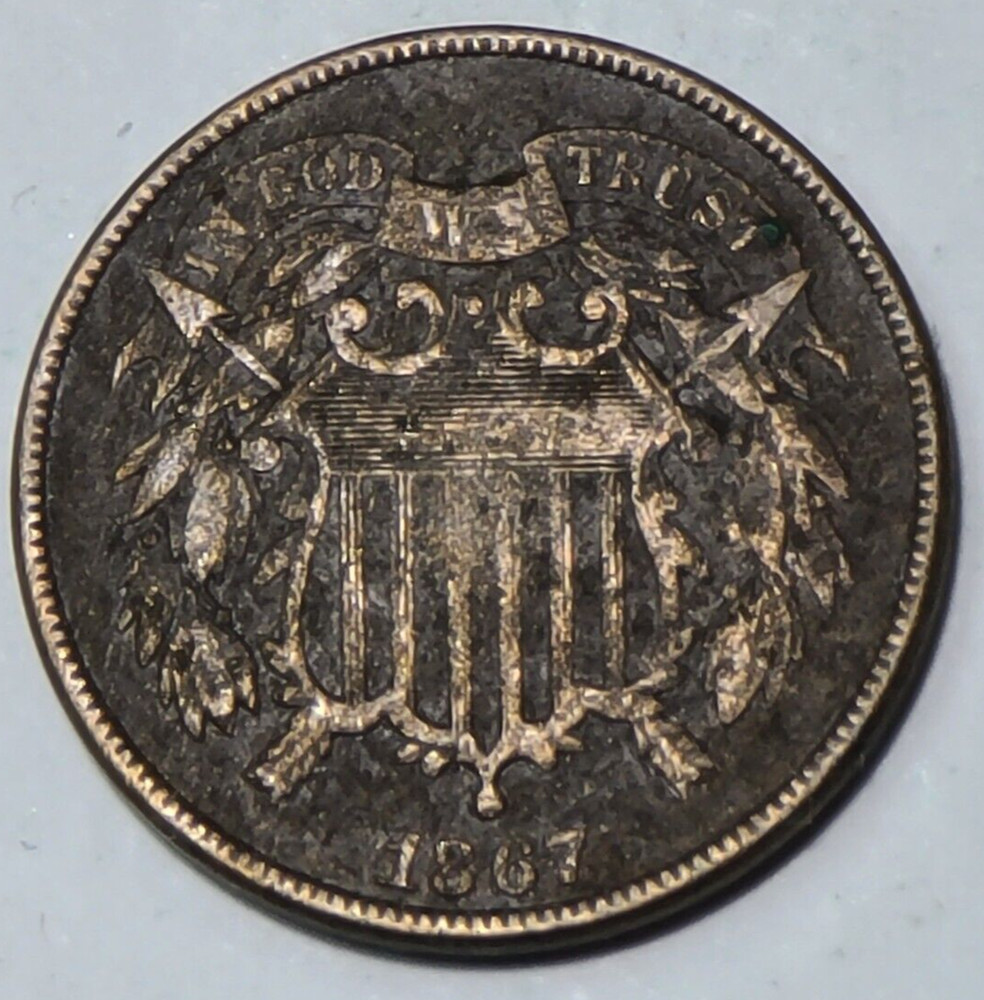 1864 Circulated Two 2 Cent Piece DT44*