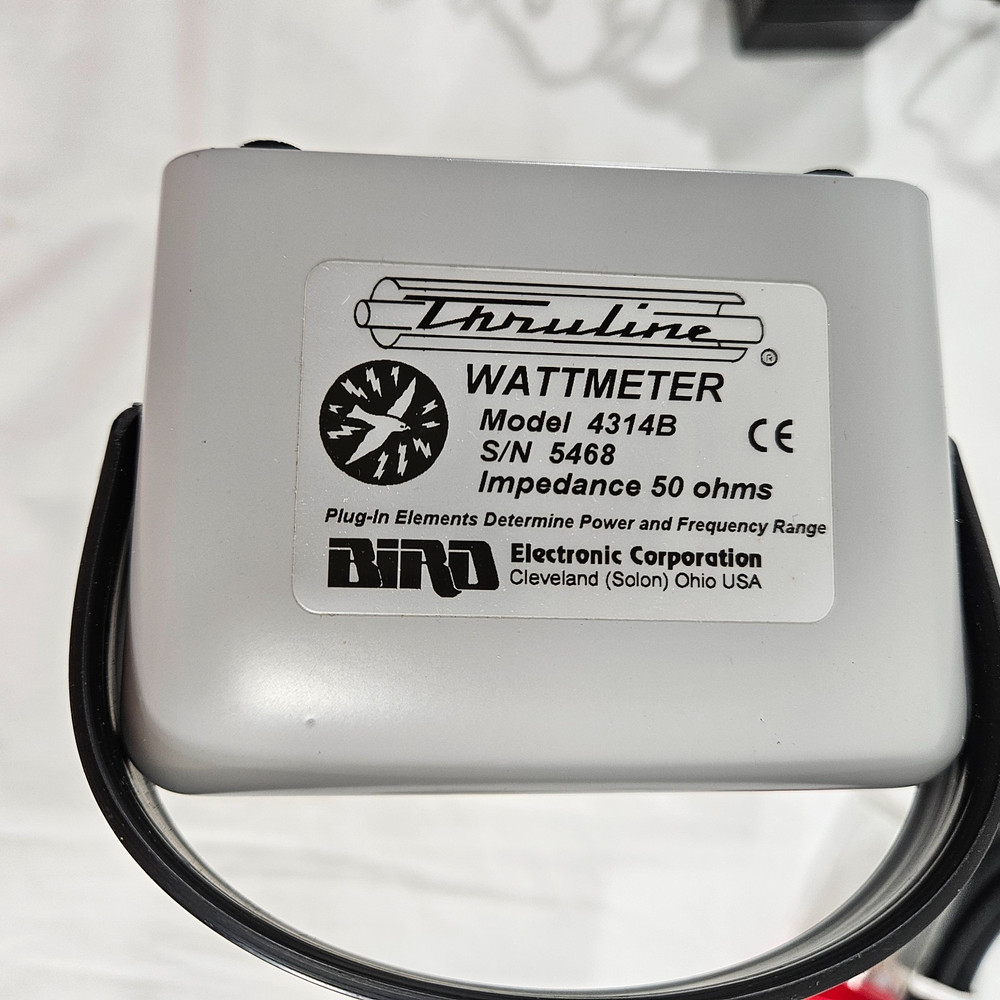 Bird 4314B Thruline RF Directional Wattmeter with 4 elements & accessories