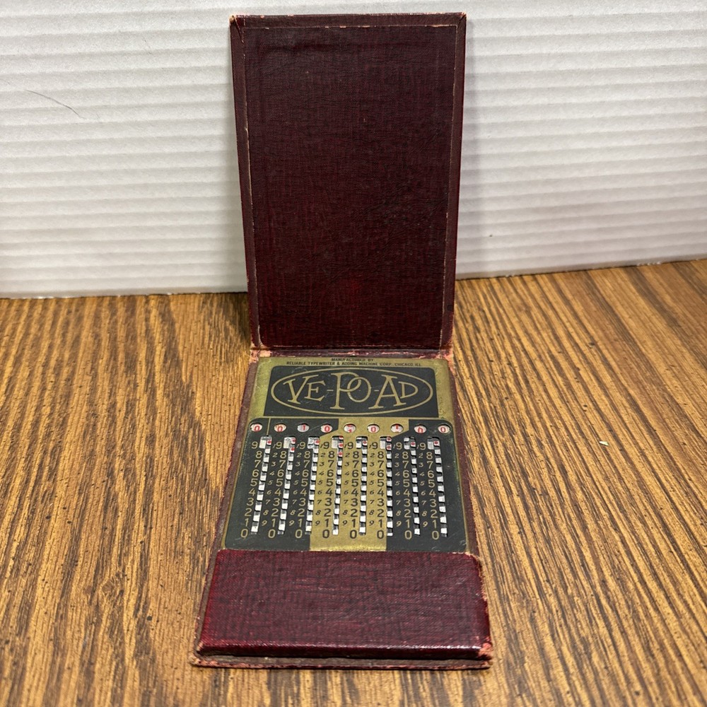 Vintage Calculator Ve-Po-Ad Manual Adding Machine