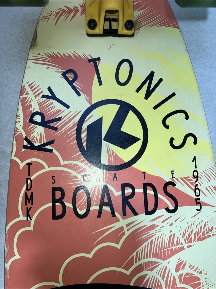 Kryptonics 36" Longboard Skateboard Blue Wave Sunset