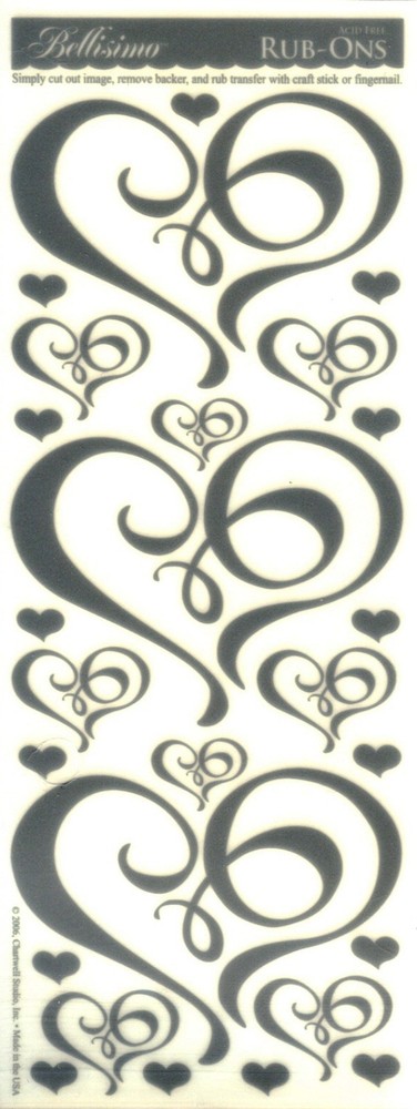 Ms Elizabeth Rub Ons- Hearts, one sheet.