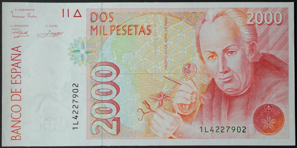 Spain P162 2000 Pesetas