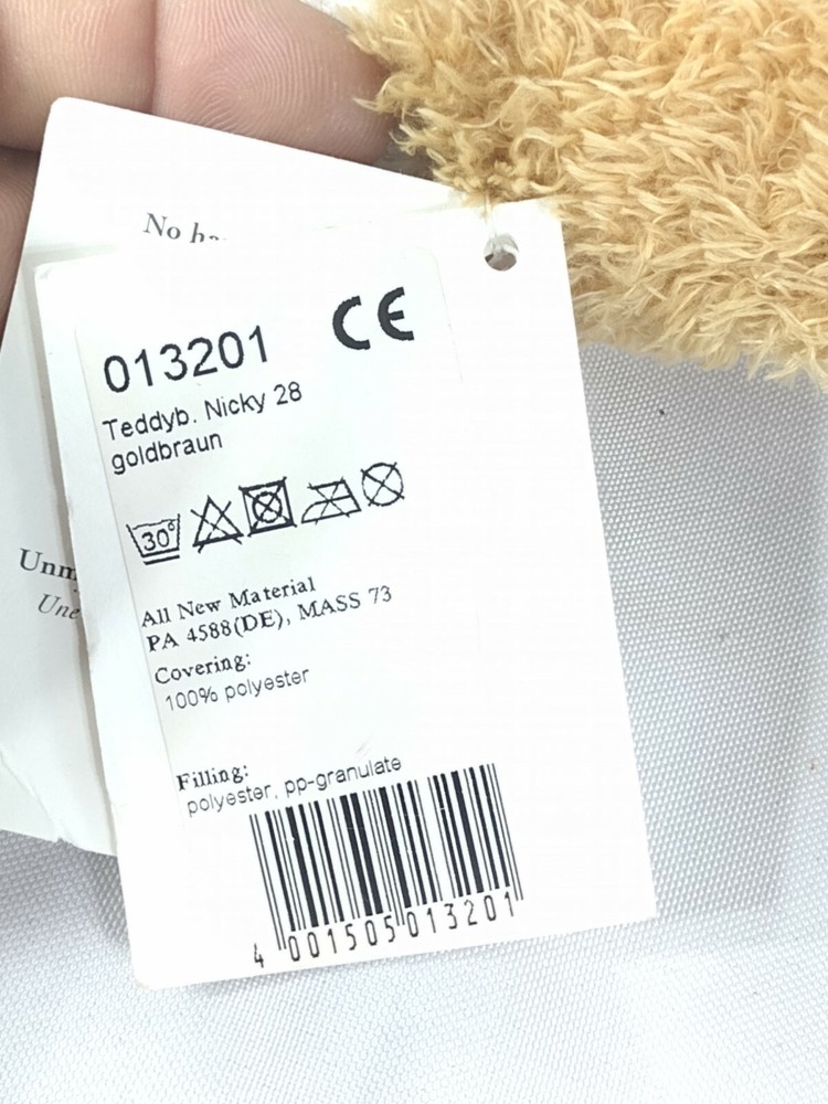 Steiff Bear Nicky 013201 Retired With Tags HTF