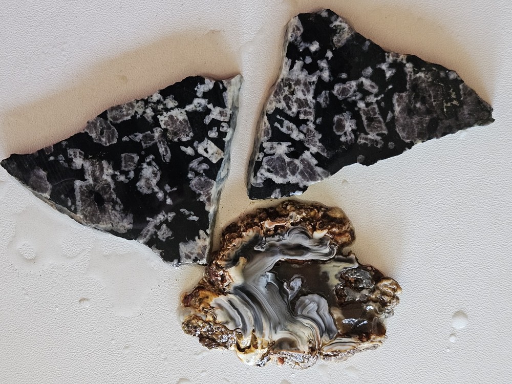 Three Lapidary Slabs 108 Grams