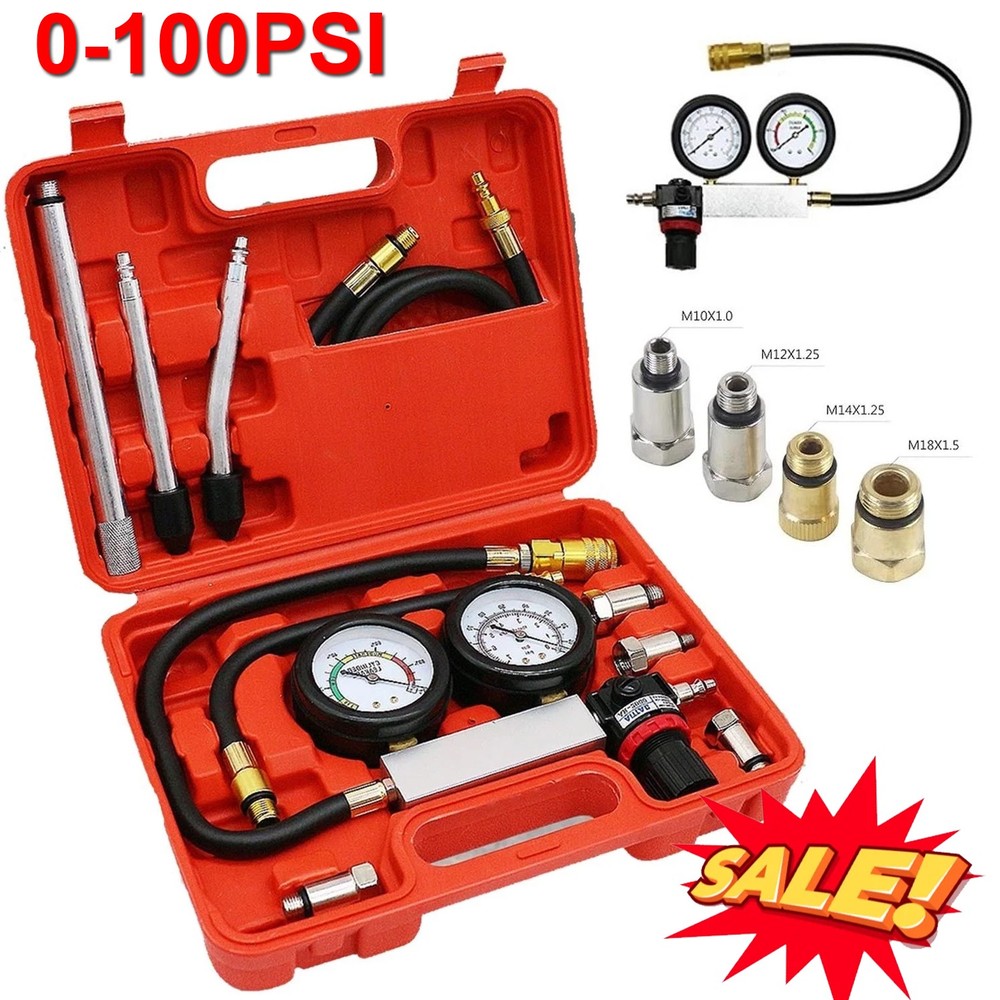 Multi-Function Cylinder Leak Down Tester Gasoline Engine Compression Gauge Test