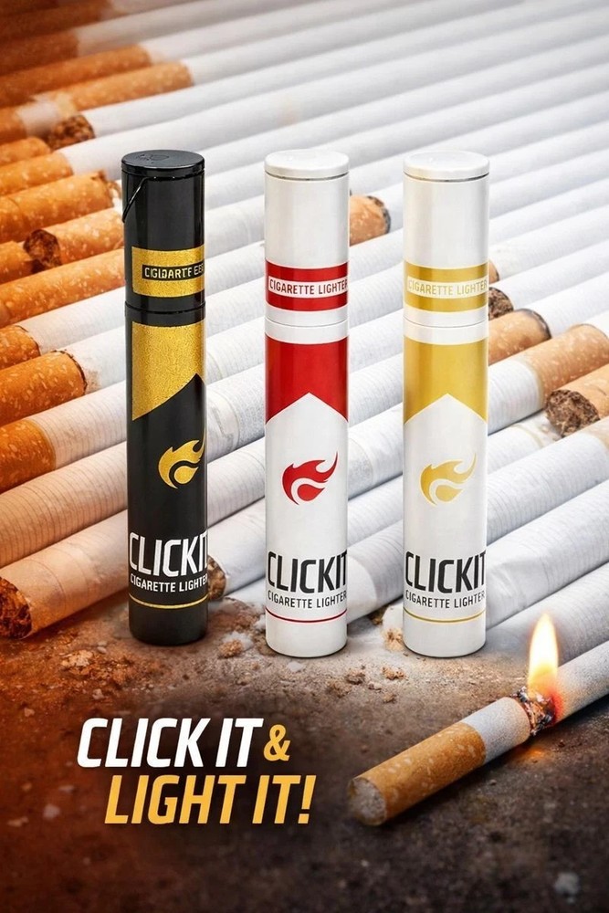 CLICKIT CIGARETTE SLIDE FLAME LIGHTER | (1CT) – CHOOSE COLOR!!