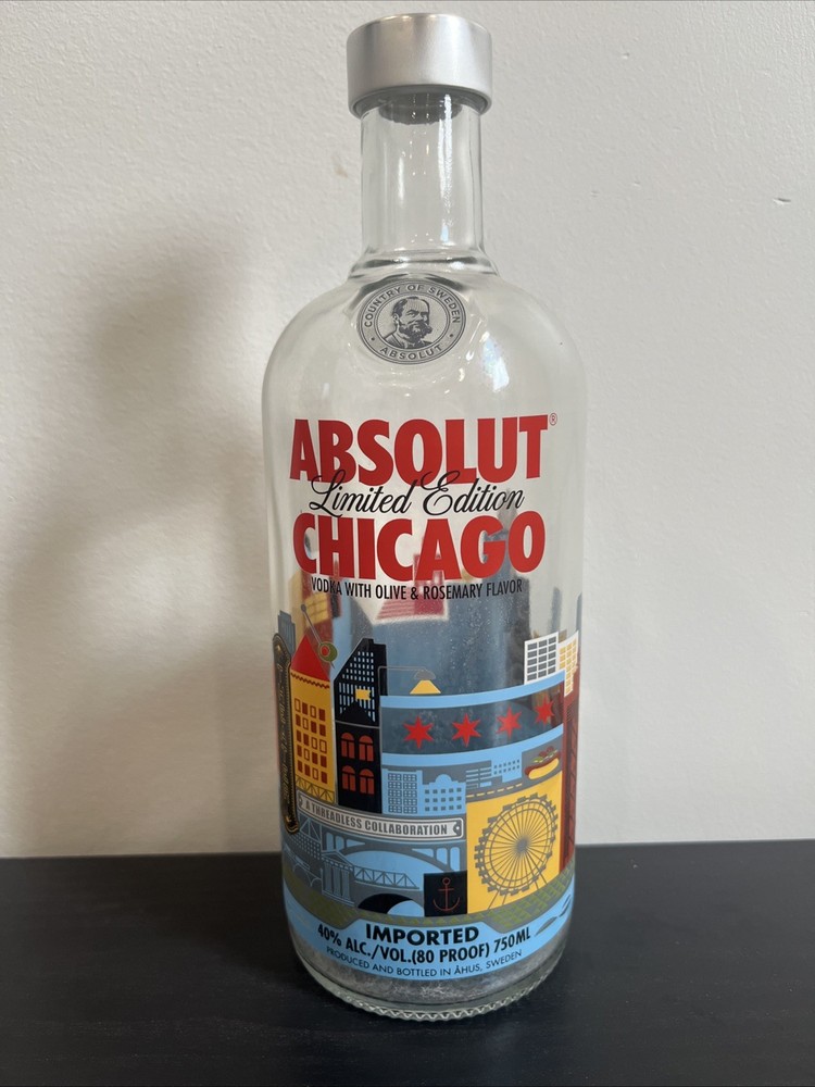 Absolut Vodka Chicago Limited Edition Bottle (EMPTY)