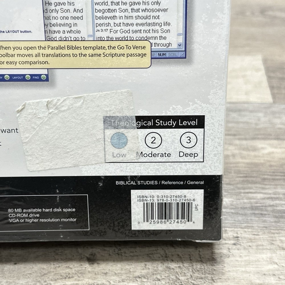 The Basic Bible Library - Study Level 1 Version 6.0 Windows XP CD ROM Big Box