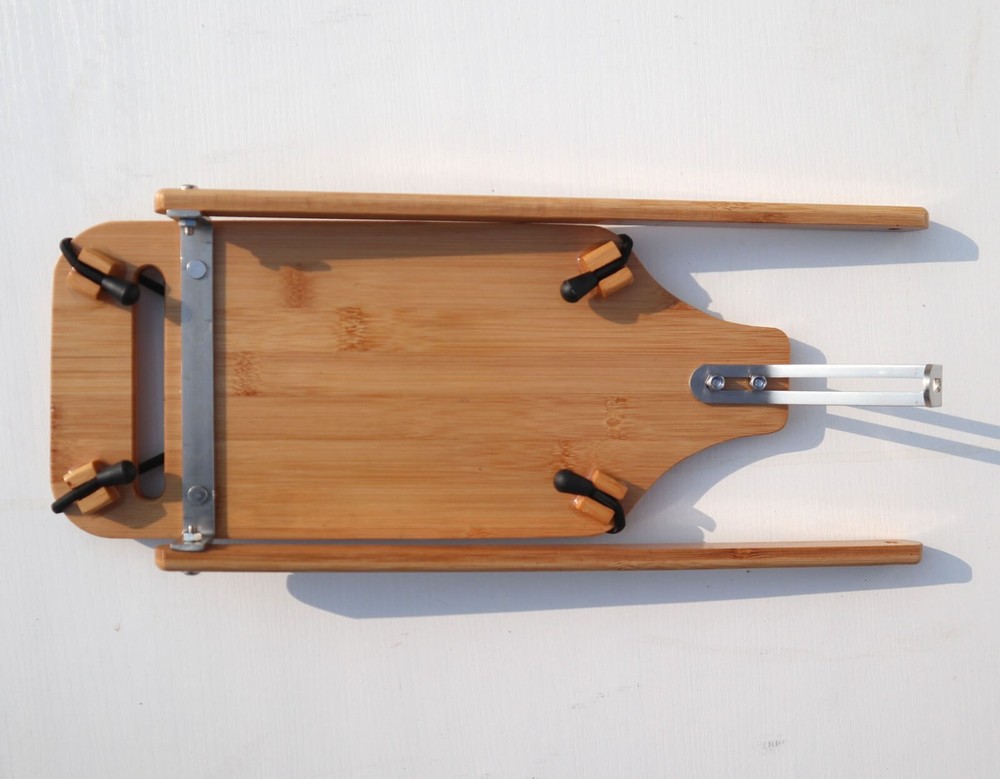 Custom Bamboo Bicycle Rear Rack With Bungee Cords